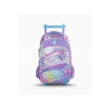 FOOTY MOCHILA CON CARRO 18P MUSIC LIFE VIOLETA CON LUZ LED Y NOTAS MUSICALES