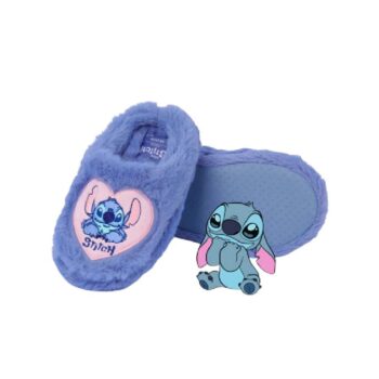 FOOTY PANTUFLA STITCH HEART CELESTE