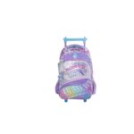 FOOTY MOCHILA CON CARRO 18P MUSIC LIFE VIOLETA CON LUZ LED Y NOTAS MUSICALES