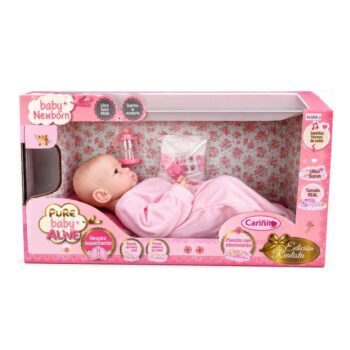 JUGUETECH BEBE PURE RECIEN NACIDO ROSA