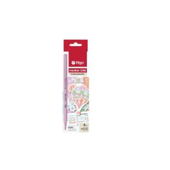 FILGO Microfibra Marker 036 X 6 Pastel 1.0mm