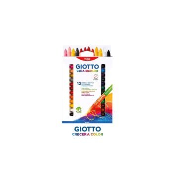 GIOTTO CRAYON CERA BICOLOR  x12, 24 COLORES